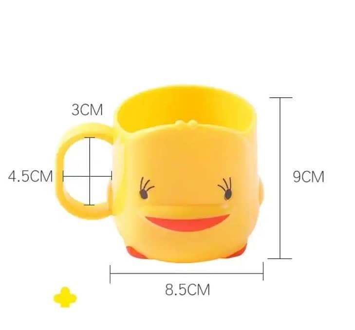 Kids Children Little Yellow Duck Mouthwash Cup Toothbrush Holder Water 3