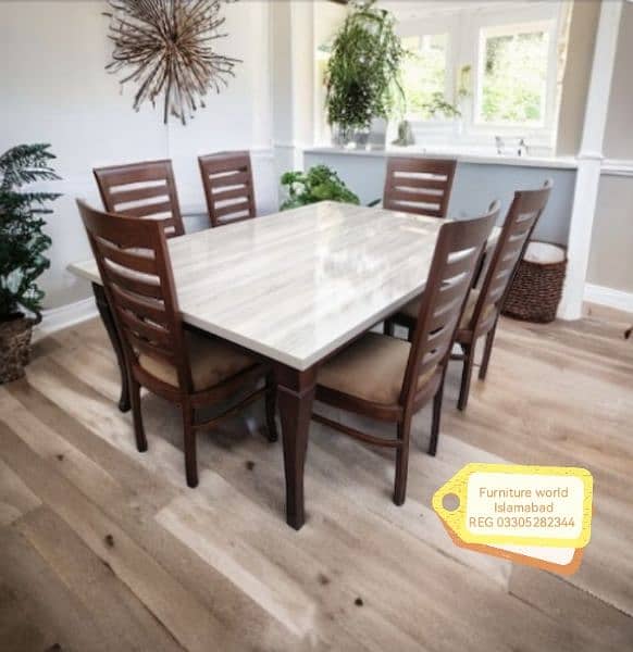 6/8 seater sold wooden dining table 4