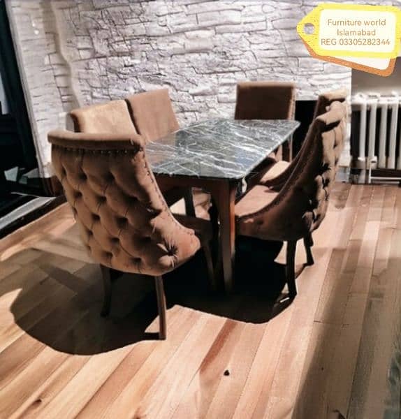 6/8 seater sold wooden dining table 9