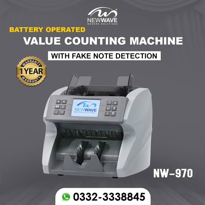 NewWave Battery Operated cash counting machine safe locker pakistan 7