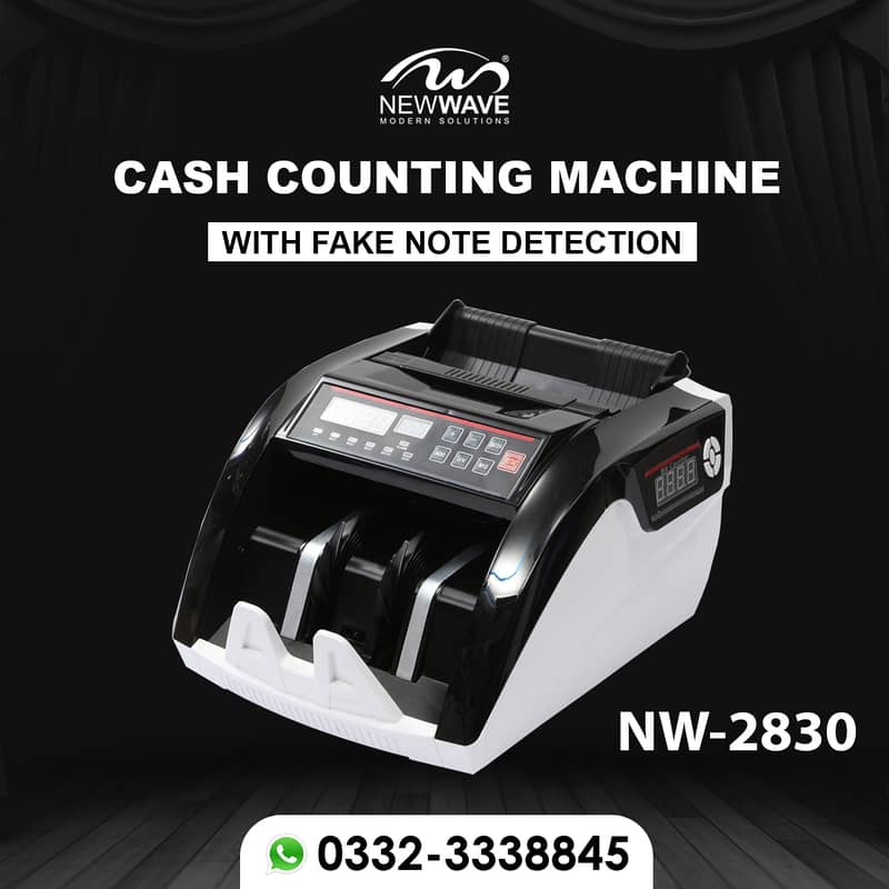 NewWave Battery Operated cash counting till machine safe locker multan 12