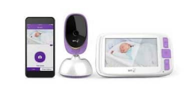 BT smart baby monitor 5 inch display Rotatable 360