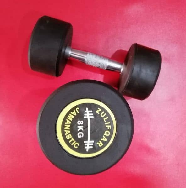 OLYMPIC RUBBER PLATES RUBBER DUMBBELL 7