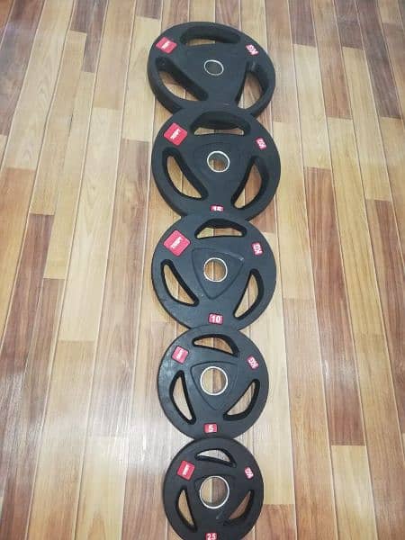 OLYMPIC RUBBER PLATES RUBBER DUMBBELL 3
