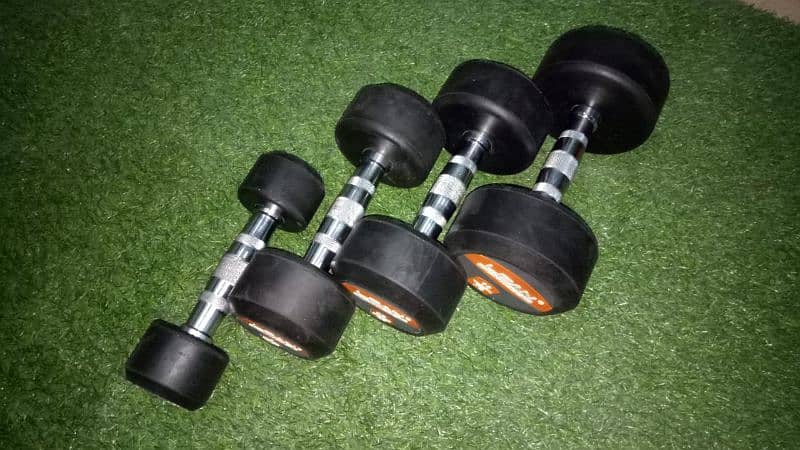 OLYMPIC RUBBER PLATES RUBBER DUMBBELL 4