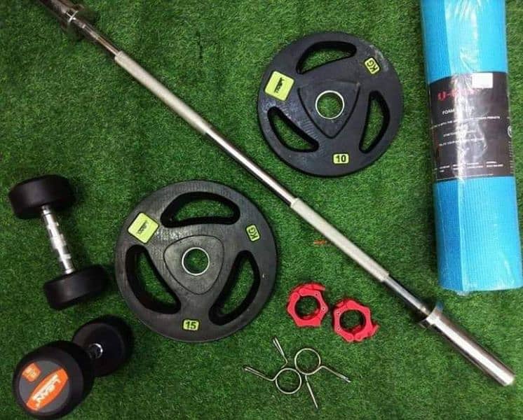 OLYMPIC RUBBER PLATES RUBBER DUMBBELL 2