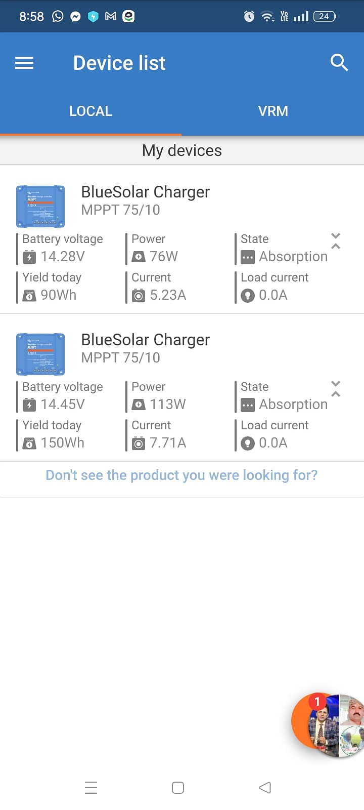 VictronEnergy MPPT Solar Charge Controller 75V 10 A 12/24-Volt 3
