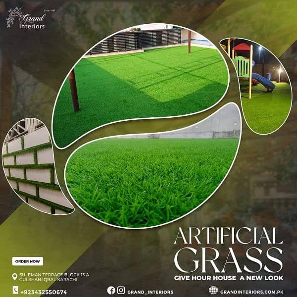 Artificial Grass Astro turf vinyl flooring wooden pvc Grand interiors 0