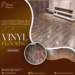 Vinyl flooring wood laminated wooden pvc artificial grass Grand interi