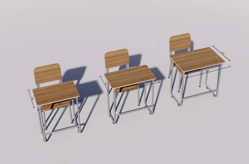 PLASTIC , WOODEN SCHOOL , STUDENT FURNITURE STUDY CHAIRS , TABLES 19