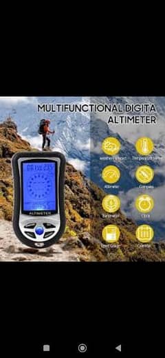 8 in 1 Altimeter Outdoor Waterproofg Altimeter Portable LCD Digital F