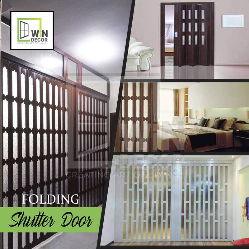 Stylish Shutter Separation partition PVC Folding Door 14