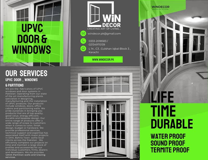 Modish uPVC Door & Windows Life time Guaranteed water & sound Proof 12