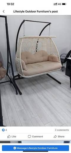 comfortable rattan swing