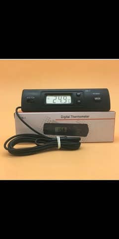 Car Digital Thermometer with 2 Probes In/Out Temperature Temp Gauge