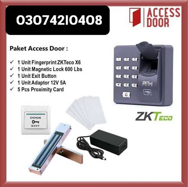 Zkteco Biometric Attendance machine & Door lock electric System 0