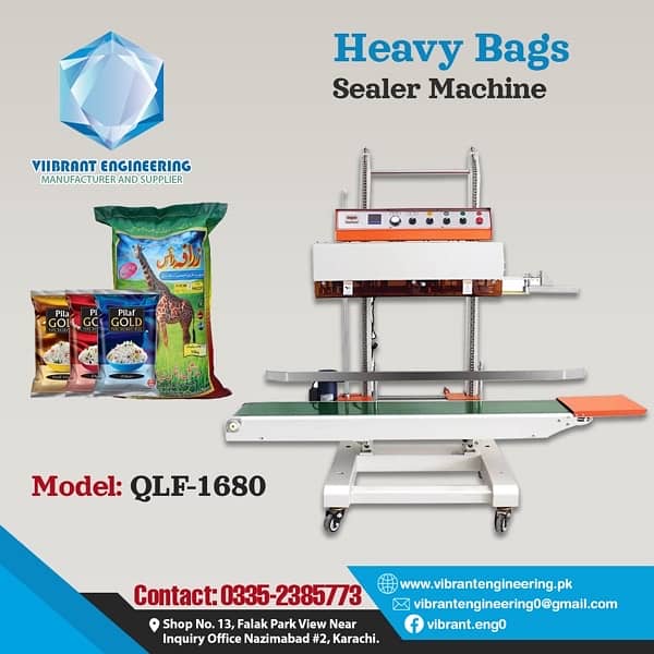 Continuous Heavy Bags Sealing Machine | Sealer and Packing Machine 0