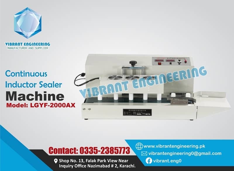 Continuous Induction Sealing Machine |Aluminium Foil Sealer & Packing 1