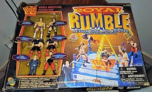 Rare Old 1997 WWF Royal Rumble Ring & Action Figure PlaySet 0