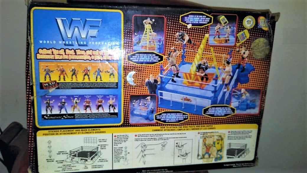 Rare Old 1997 WWF Royal Rumble Ring & Action Figure PlaySet 3