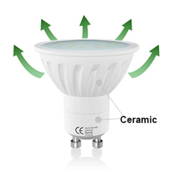 10Pack, LAMPAOUS GU10 LED Cool White Halogen Bulbs Soft light Durable 7