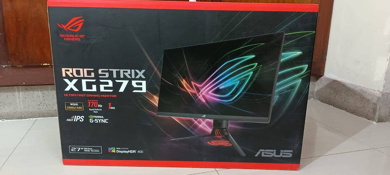 Asus Rog Strix XG279Q 27' WQHD Gaming Monitor 170hz ips gsync 0