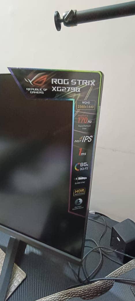 Asus Rog Strix XG279Q 27' WQHD Gaming Monitor 170hz ips gsync 9