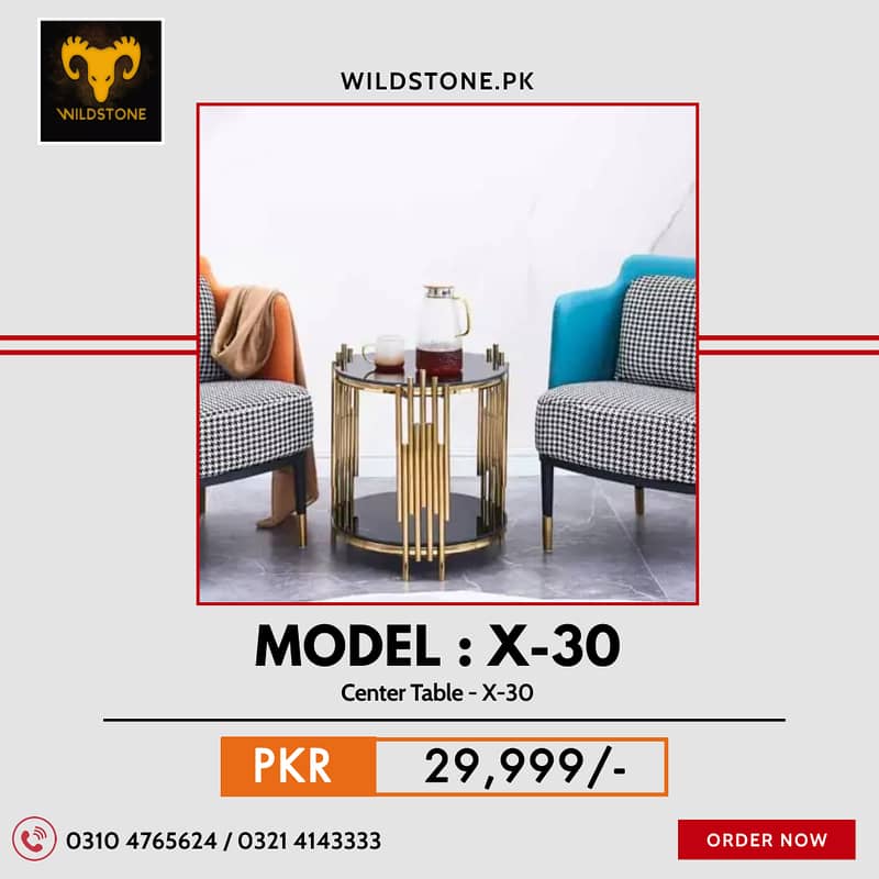 Modern Fancy Center Table, Side Table, Coffee Chair 2