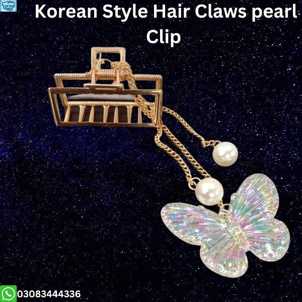 Korean Style Hair Claws Pearl Clip/ rhinestone clip 5