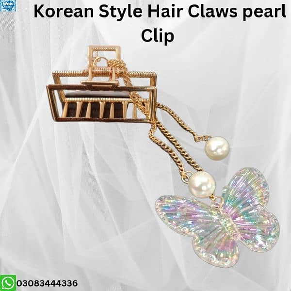 Korean Style Hair Claws Pearl Clip/ rhinestone clip 8