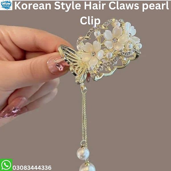 Korean Style Hair Claws Pearl Clip/ rhinestone clip 9