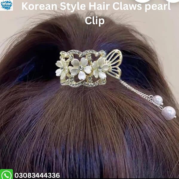 Korean Style Hair Claws Pearl Clip/ rhinestone clip 10
