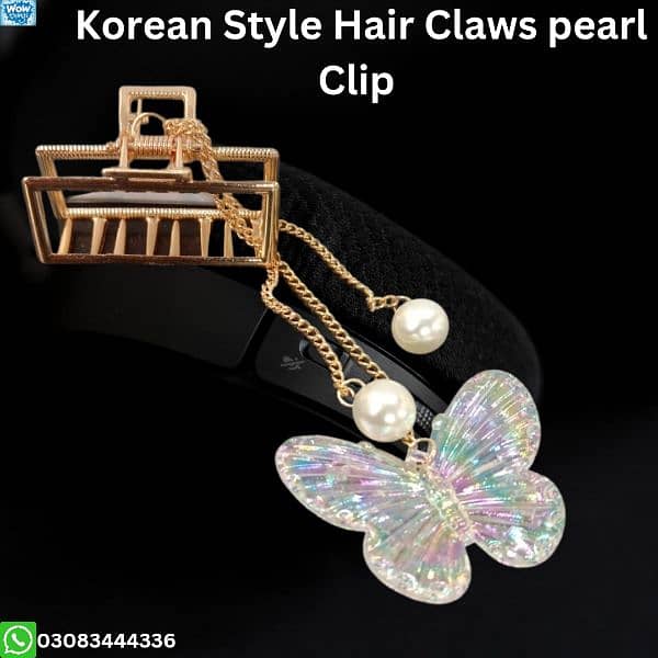 Korean Style Hair Claws Pearl Clip/ rhinestone clip 11
