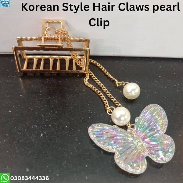 Korean Style Hair Claws Pearl Clip/ rhinestone clip 13