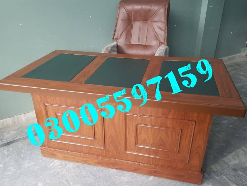 Office boss table top leather brand new furniture sofa chair work desk 0