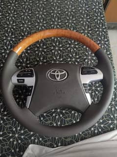 wooden steering for Toyota Corolla premio axio prius fielder etc