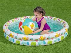 Bestway Play Pool 4 Feet with Swim Ring and Ball For 3-6 Years Kids 0