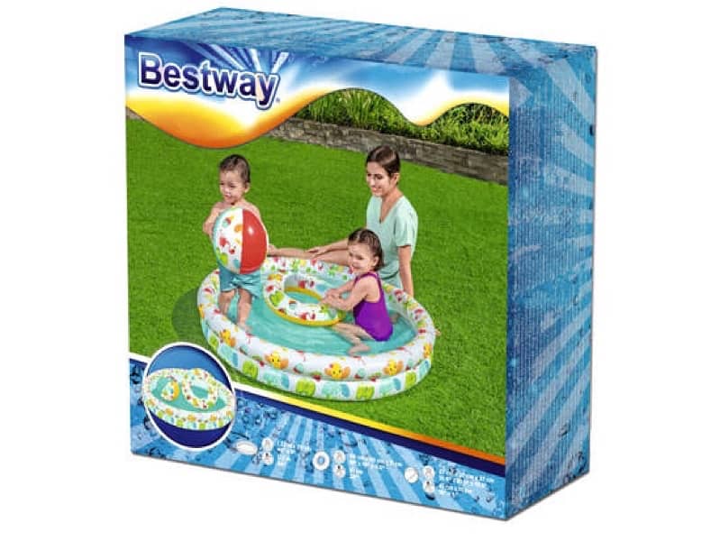 Bestway Play Pool 4 Feet with Swim Ring and Ball For 3-6 Years Kids 4