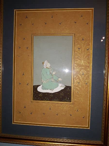 A SET OF 4 ANTIQUE MINIATURE MUGHAL ART PAINTINGS 3