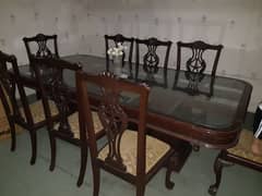 dinning table and 8 chairs set 0