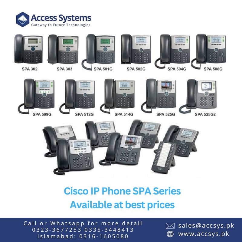 Cisco IP Phone 7940 |7965 |8841 |7821 Polycom VVX500 | VVX410 | VVX310 2