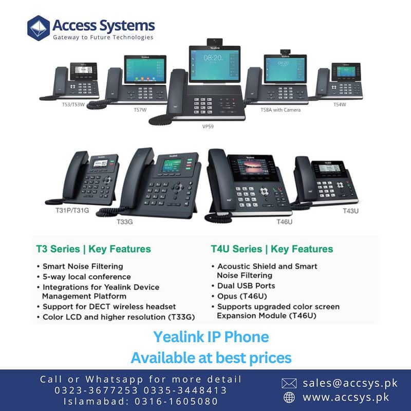 Cisco IP Phone 7940 |7965 |8841 |7821 Polycom VVX500 | VVX410 | VVX310 6
