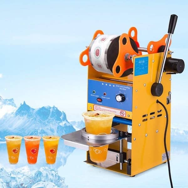 Manual Plastic Cup Sealing Machine | Raita, Juice,Jelly Sealer Packing 10