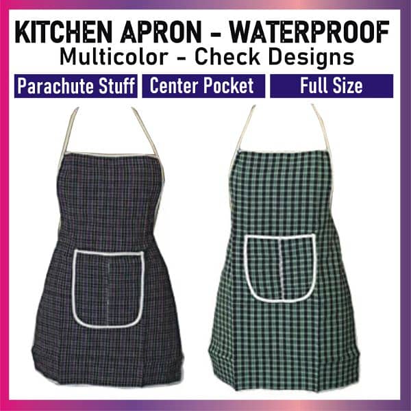 WaterProof Kitchen Apron - Parachute Stuff - Full Size 0
