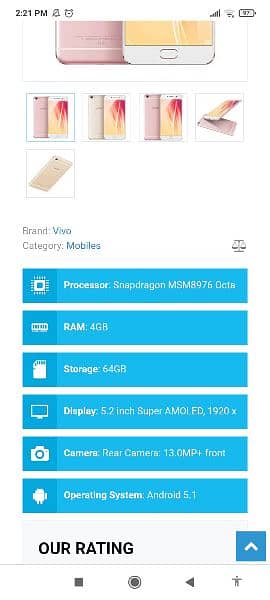 Vivo X7 New Fresh Kit only 4GB 64 GB Finger Print Dual SIM 2