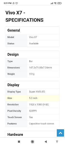 Vivo X7 New Fresh Kit only 4GB 64 GB Finger Print Dual SIM 3