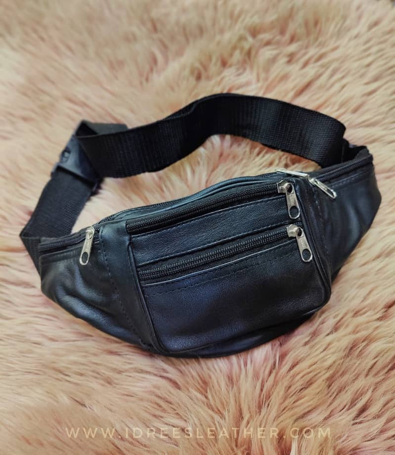 Original Leather Hajj Travel Bags | Umrah Sling CrossBody Waist Pouch 1