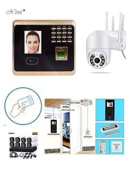Zkteco Rfid card Biometric Attendance Machine with access Control lock 2