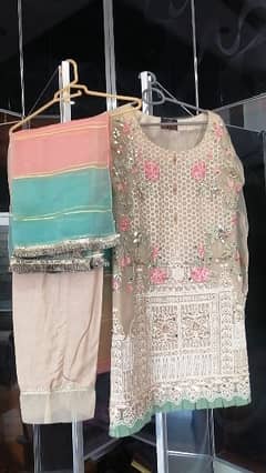 3 pc embroidered suit