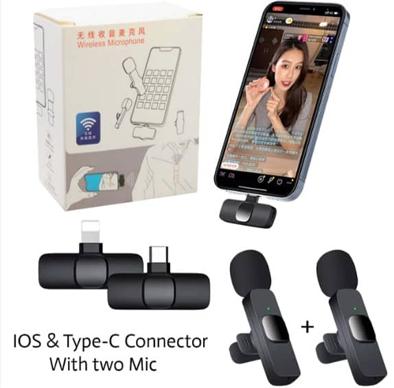 Vlogging kit video mobile and Wireless Mic Availa 15